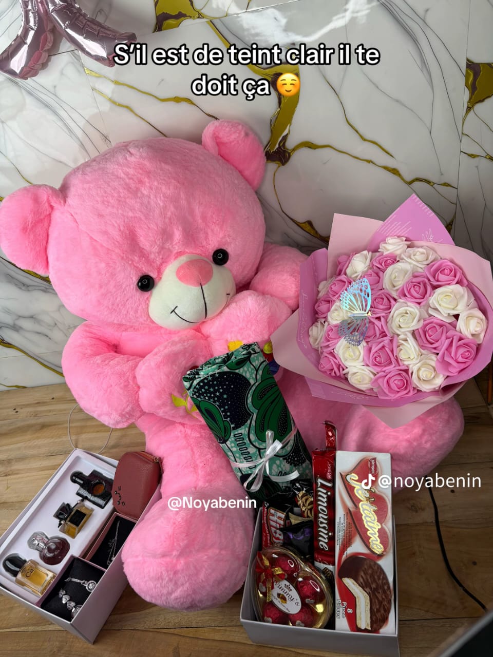Ours en peluche et coffret cadeau Noya Bénin